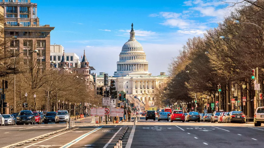 The United states white building